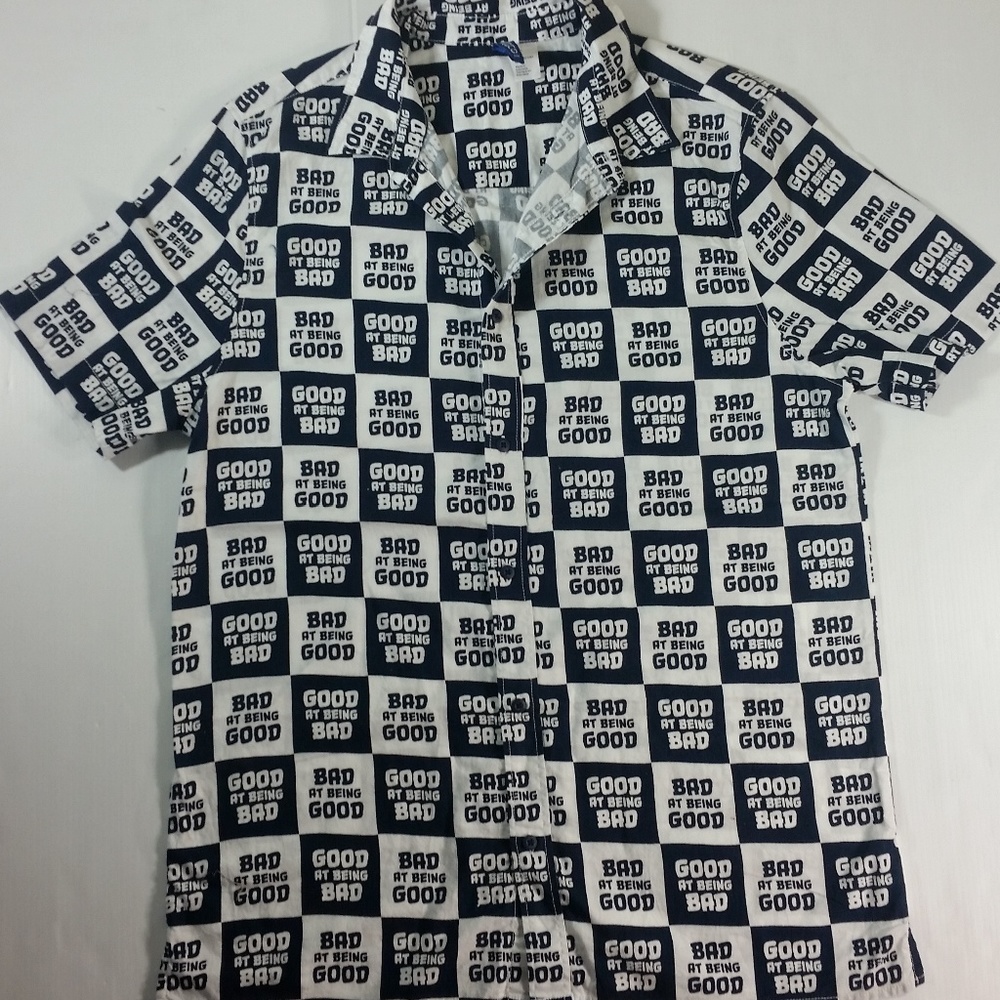 Divided Mens Novelty Shirt Bad at Being Good L